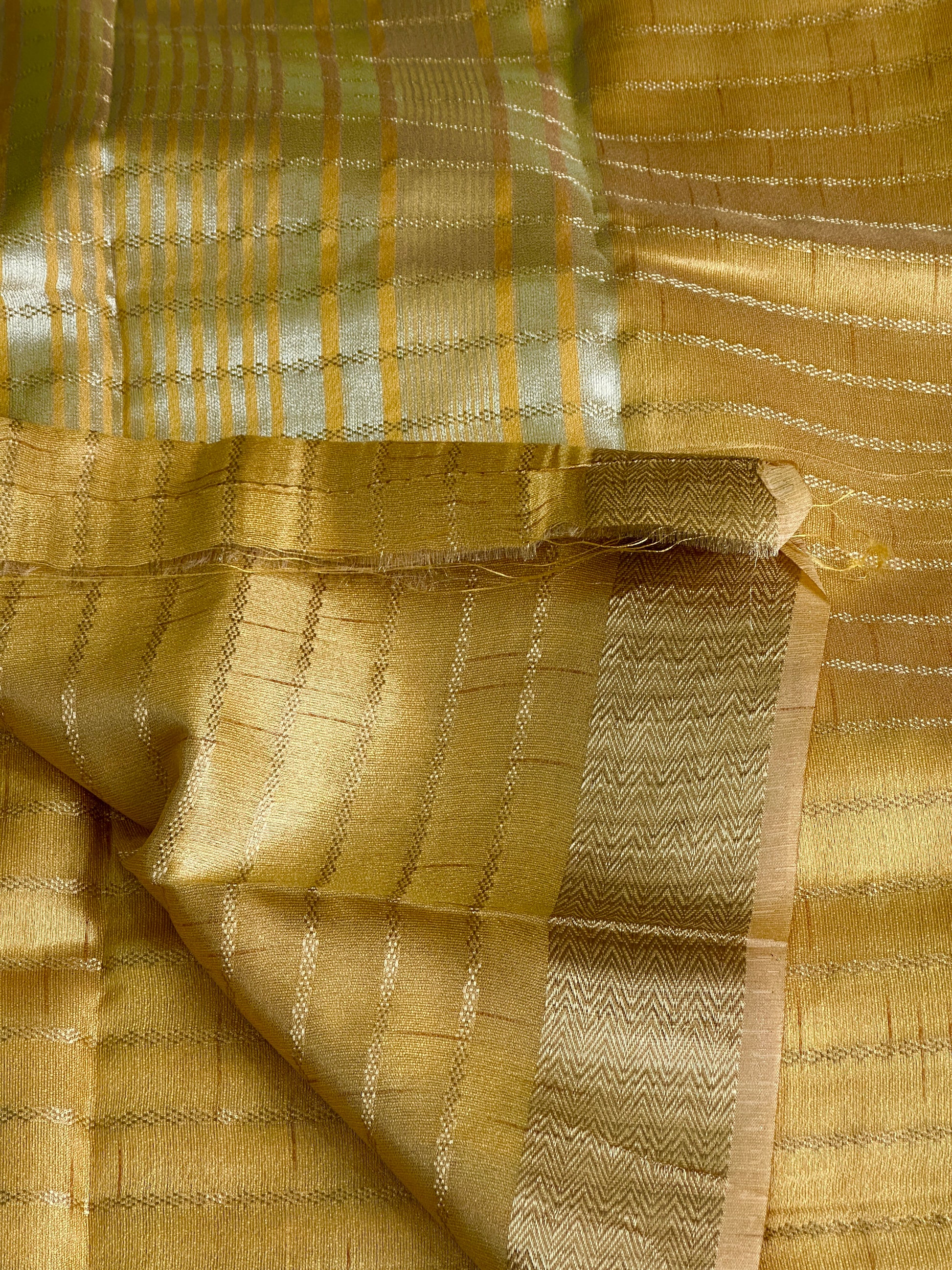 Kora Silk Mustard Gold Saree