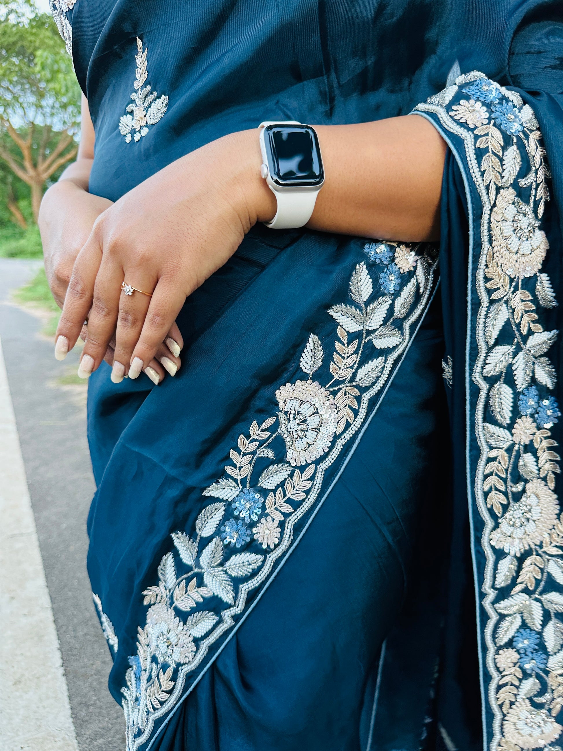 Blue Party Wear Saree
