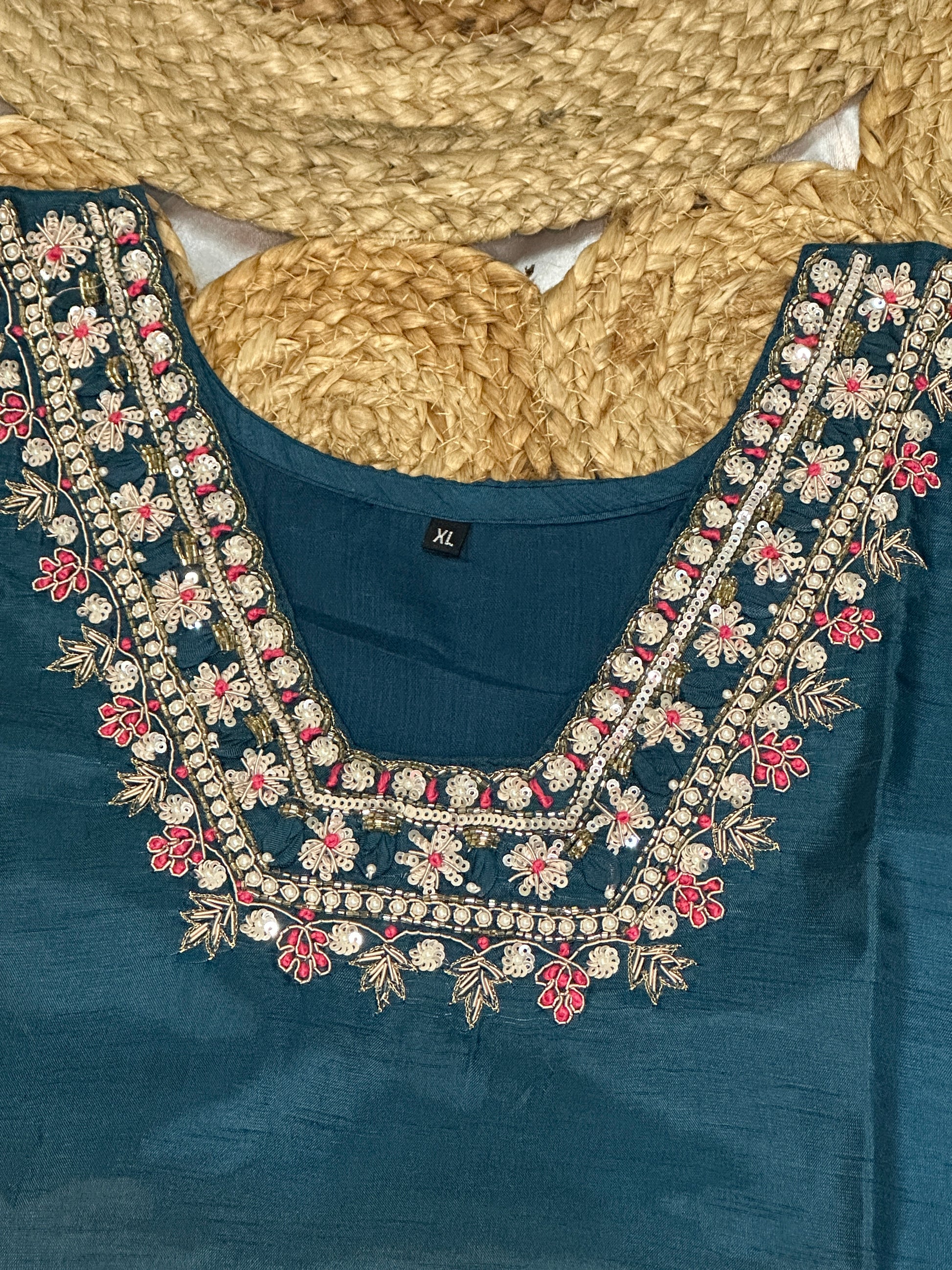 Teal Bloom Salwar Set