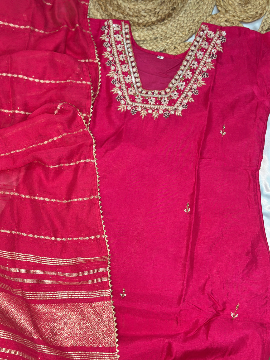 Pink Flare Salwar Set