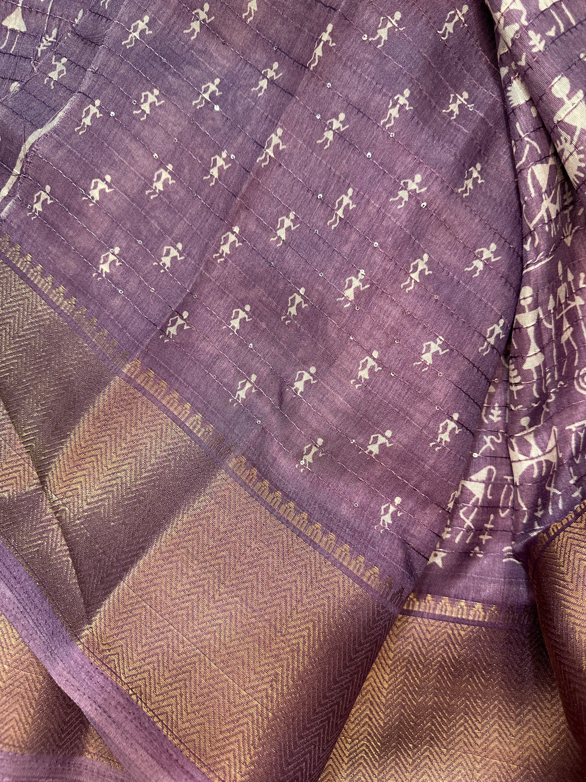 Dola Silk Warli Print Saree