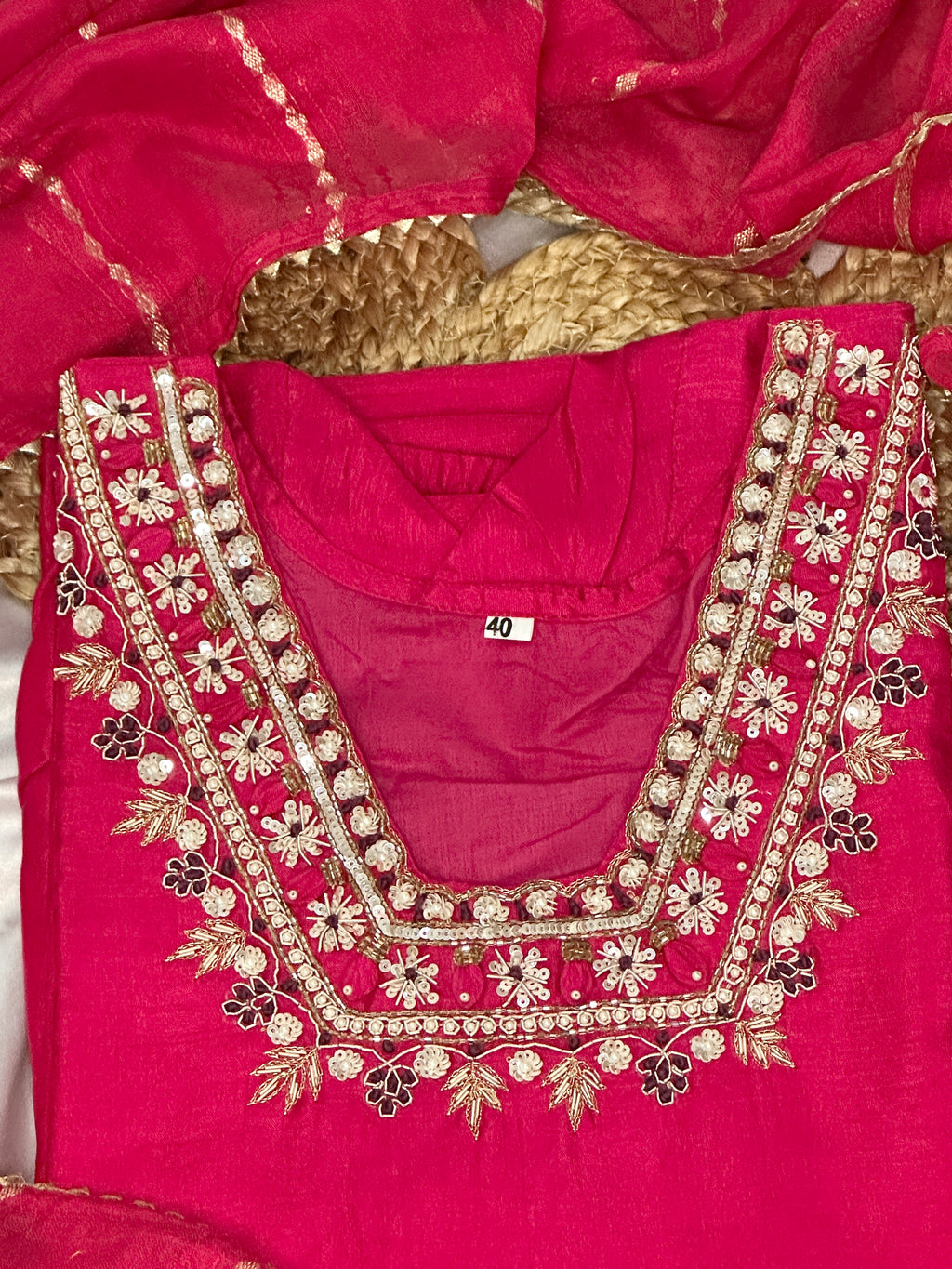 Pink Flare Salwar Set