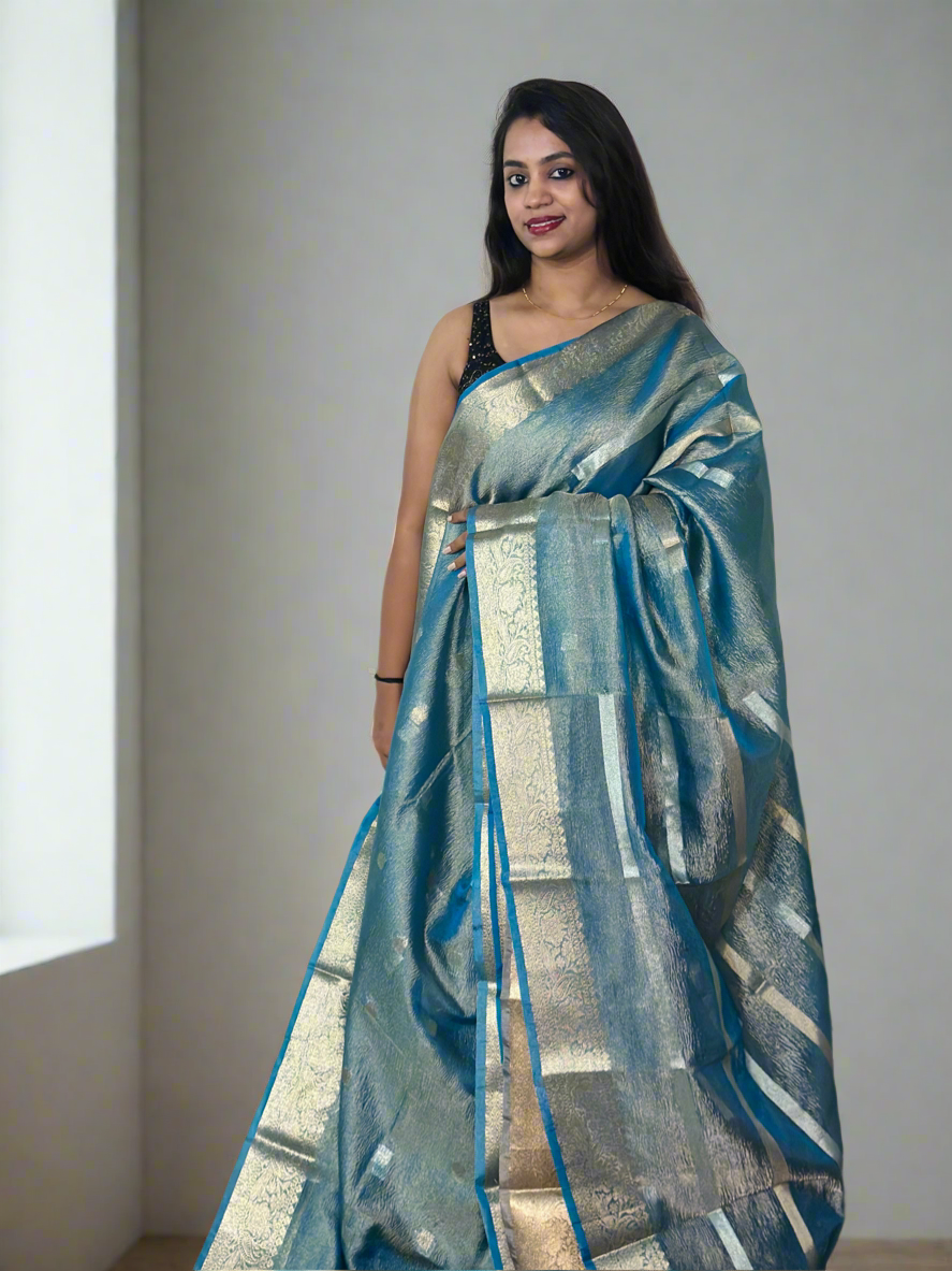 Metallic Crush Tissue Saree