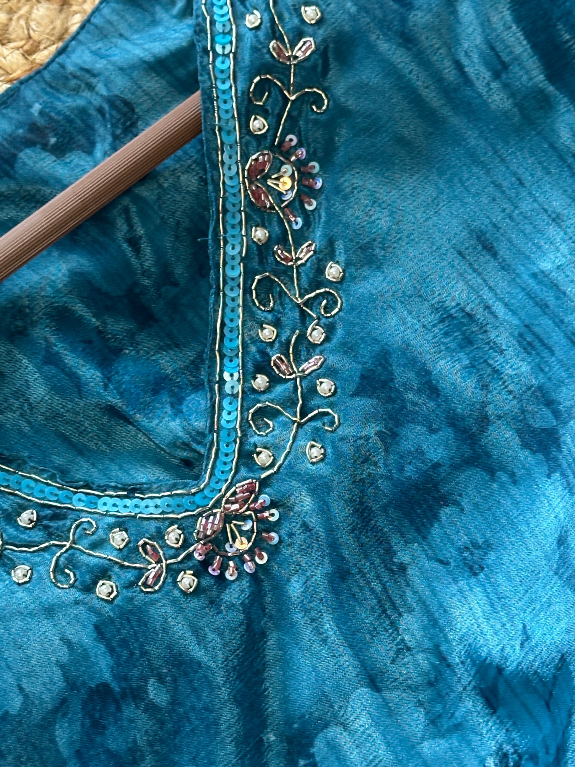 Teal Blue Suit Set