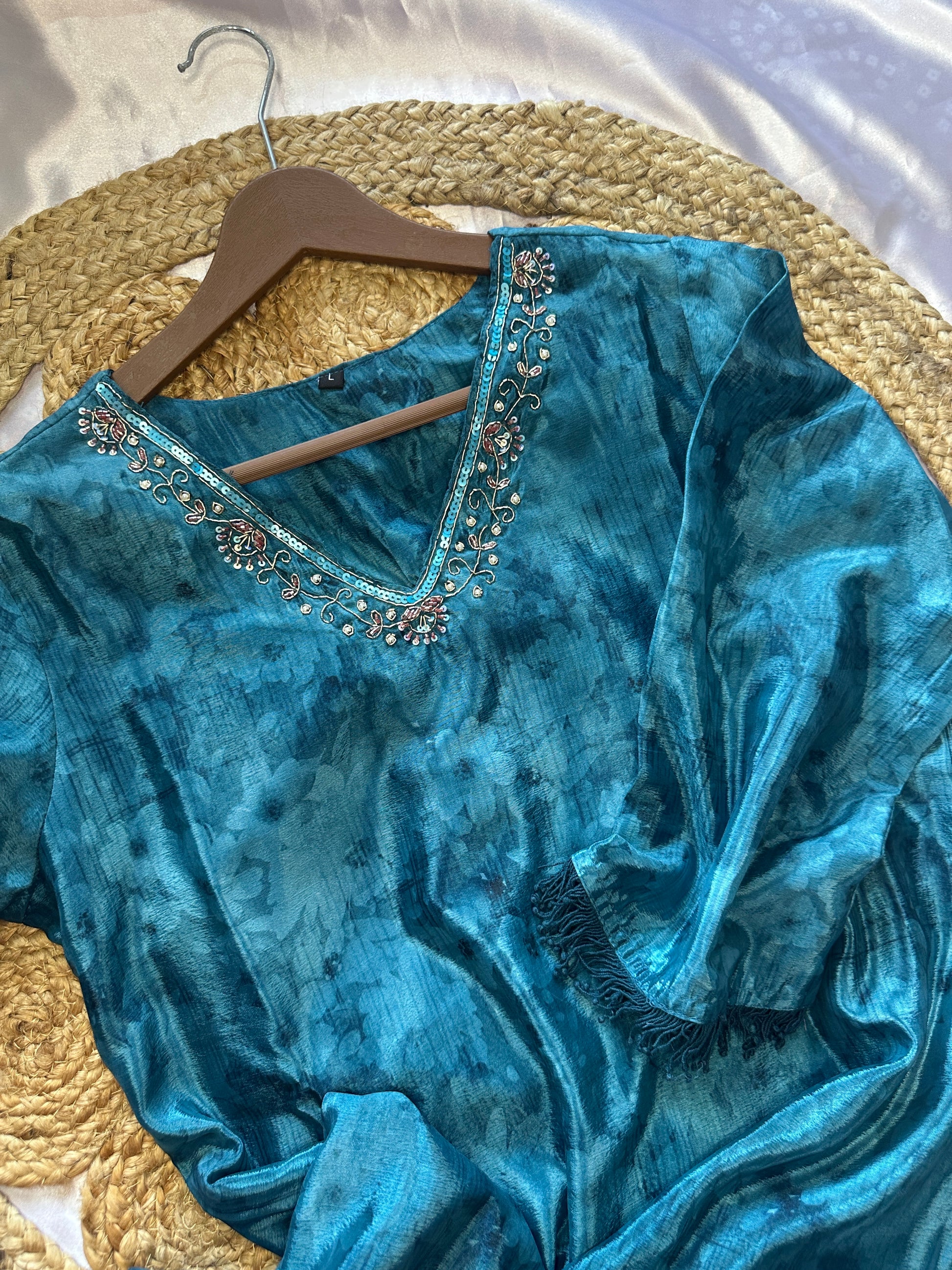 Teal Blue Suit Set