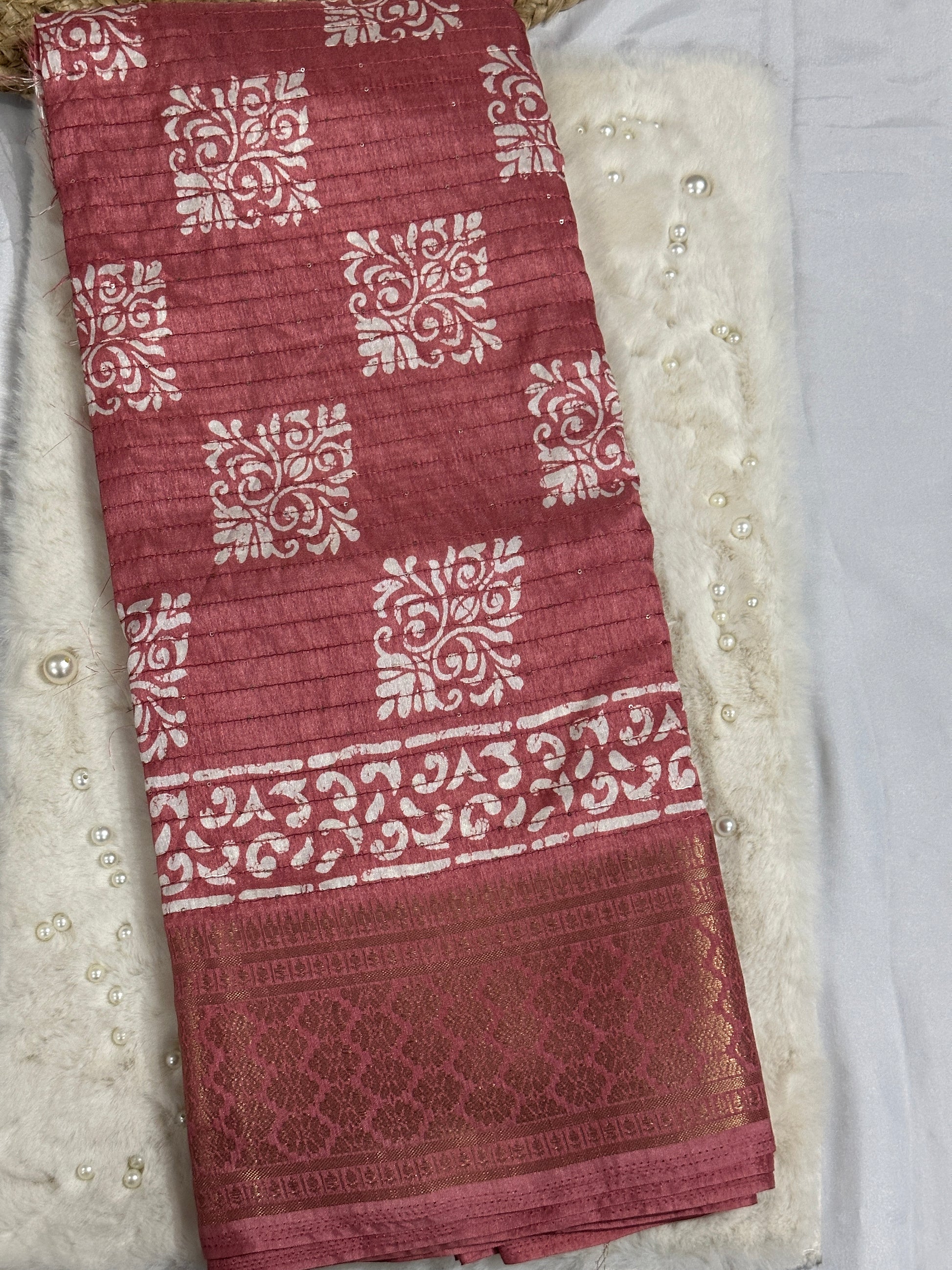 Pink Sequence Saree
