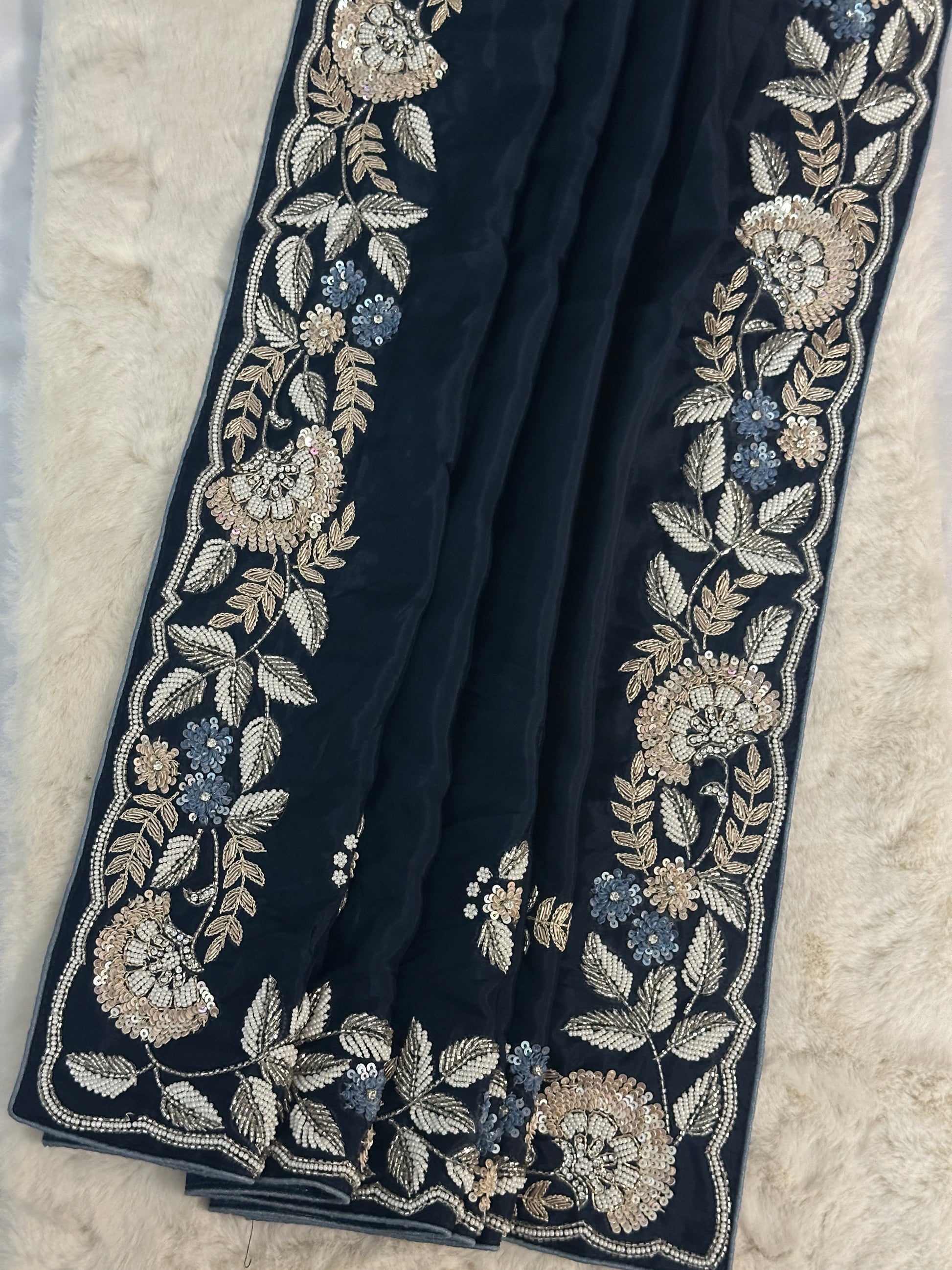 Blue Party Wear Saree
