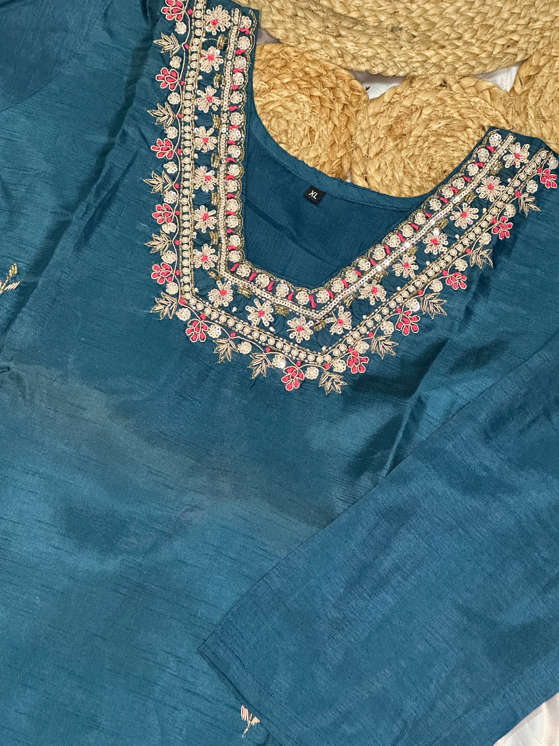 Teal Bloom Salwar Set