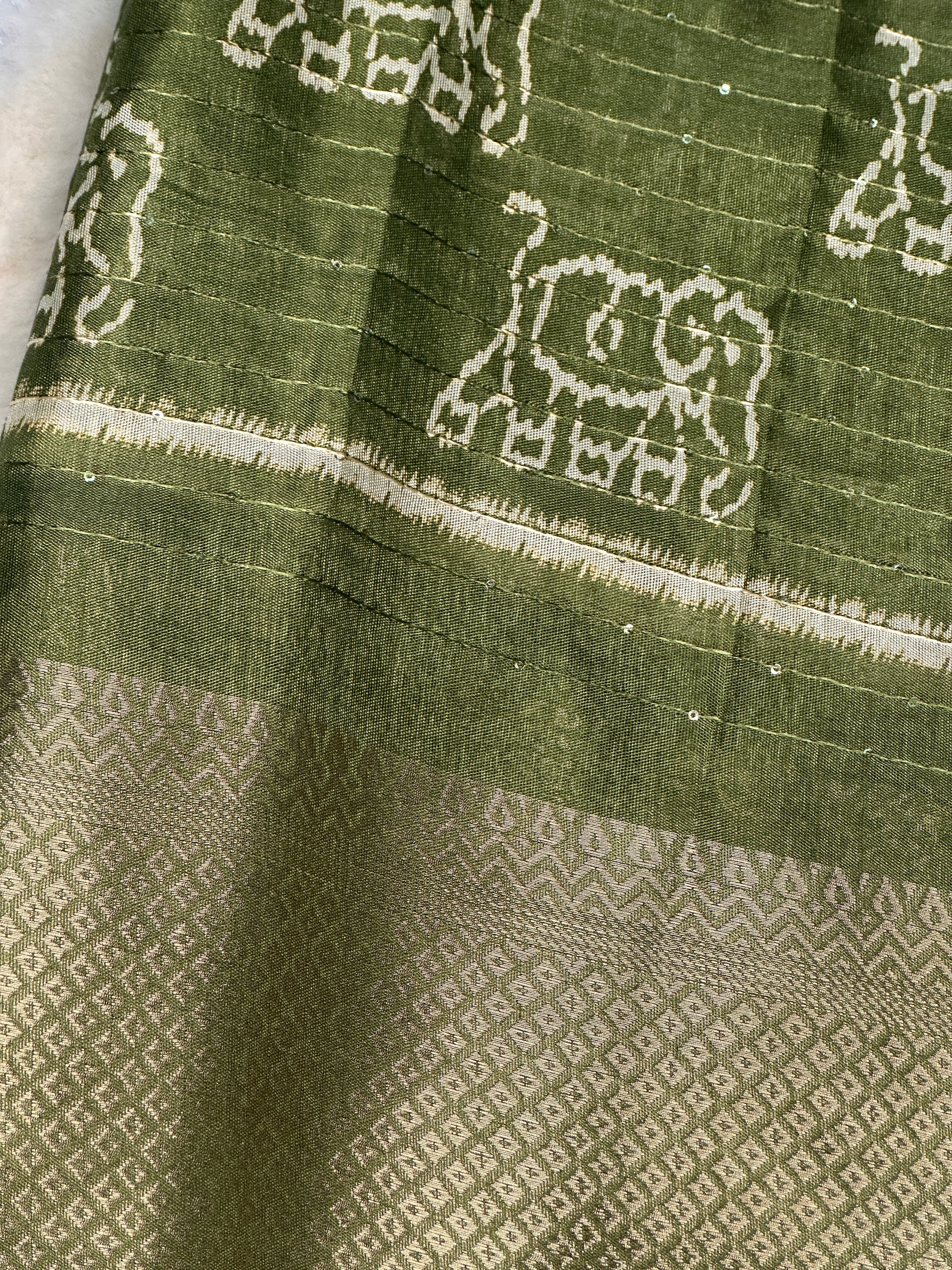 Green Dola Silk Saree