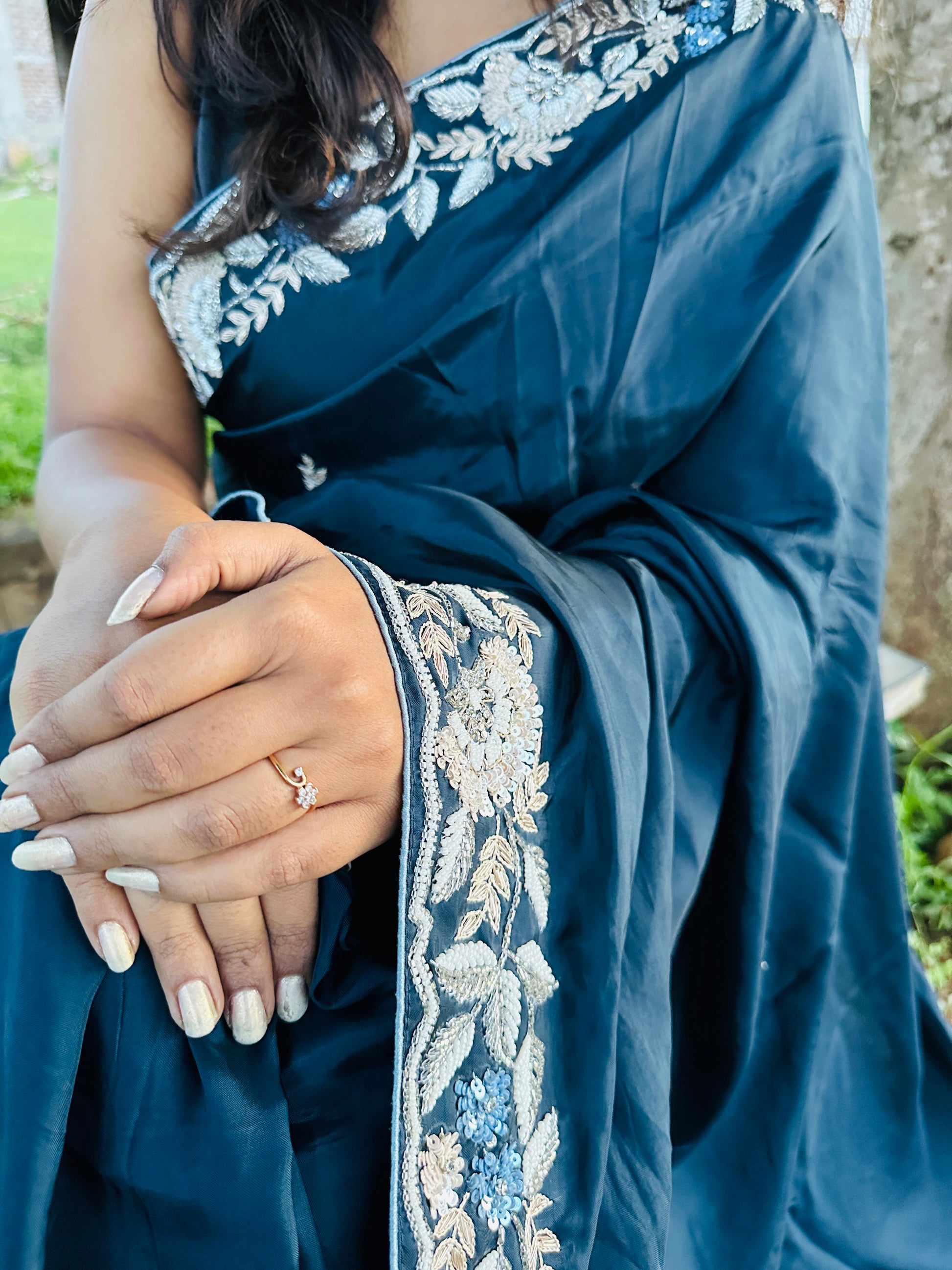 Blue Party Wear Saree