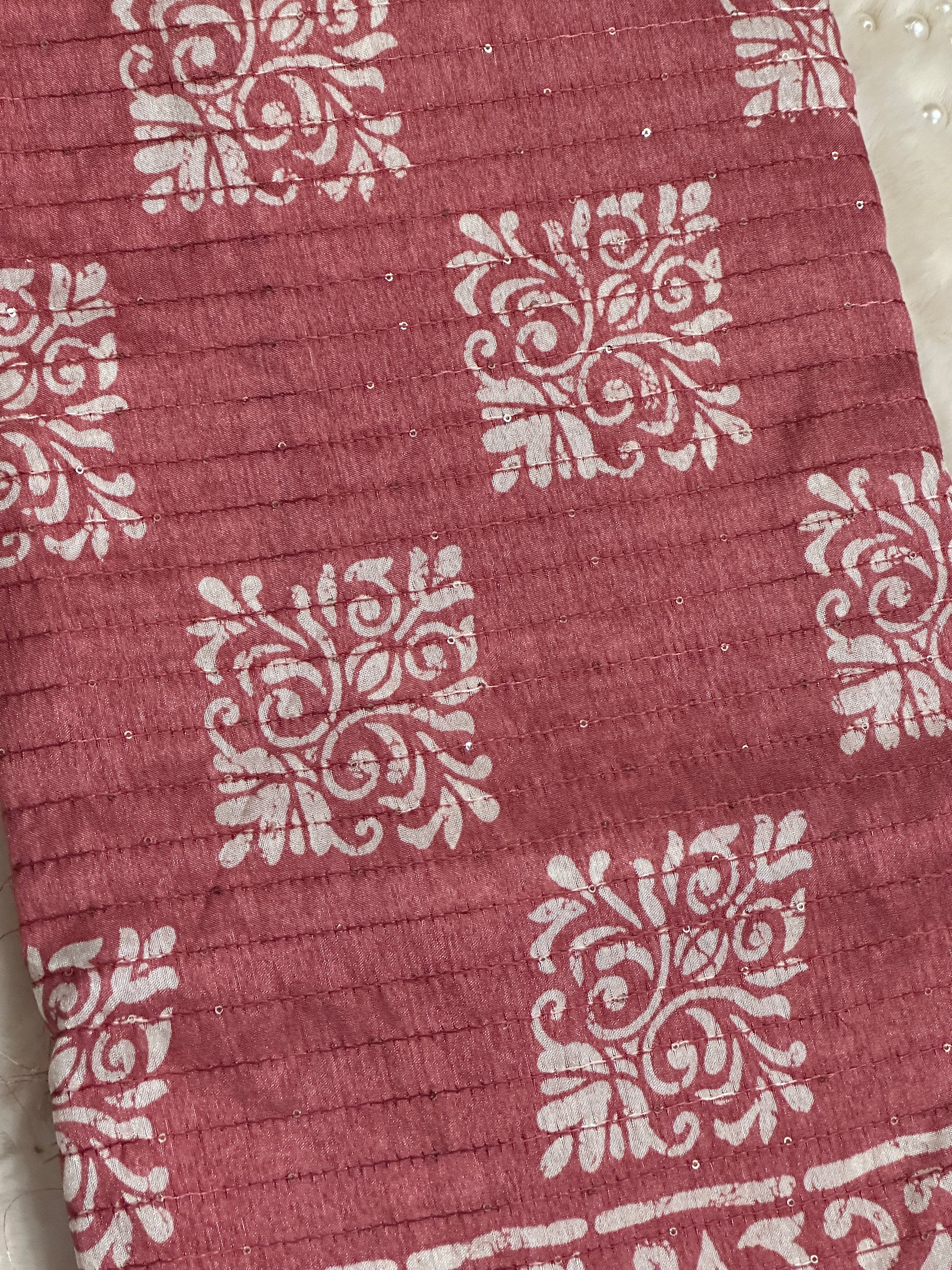 Pink Sequence Saree