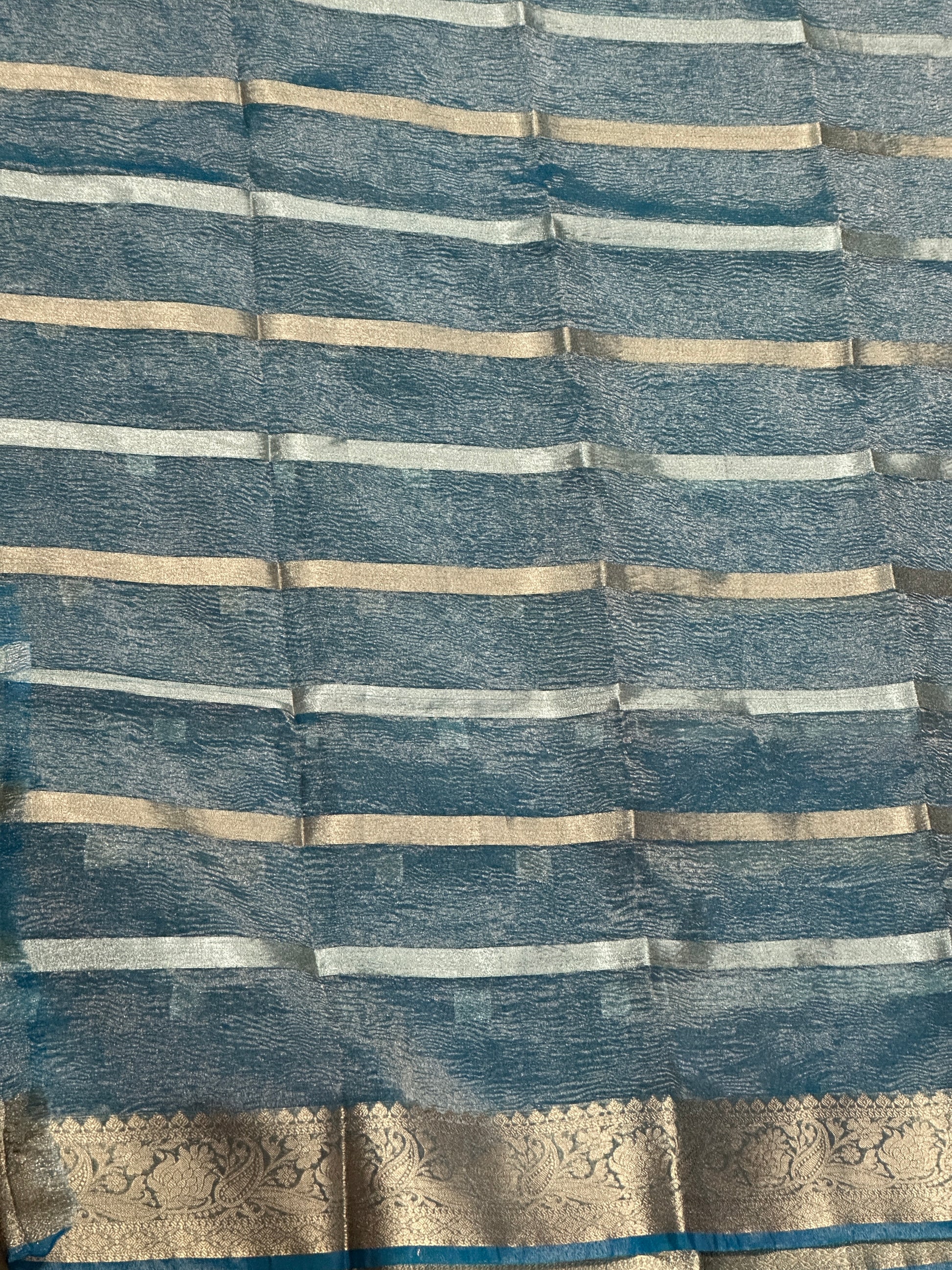 Metallic Crush Tissue Saree