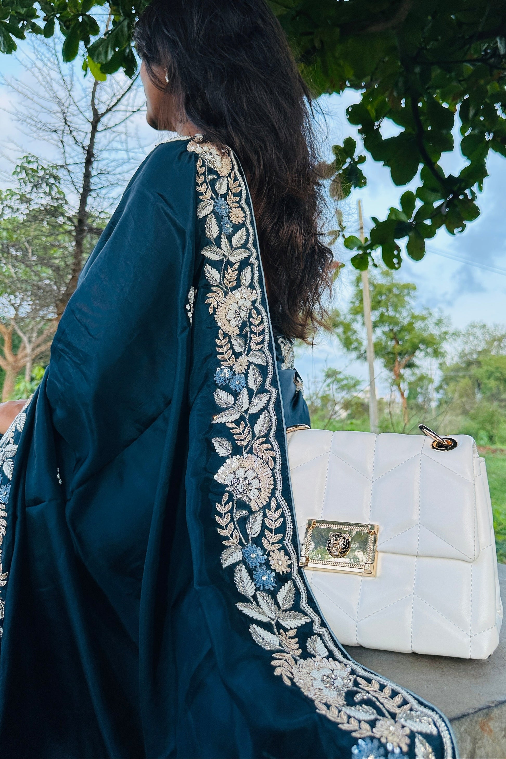 Blue Party Wear Saree