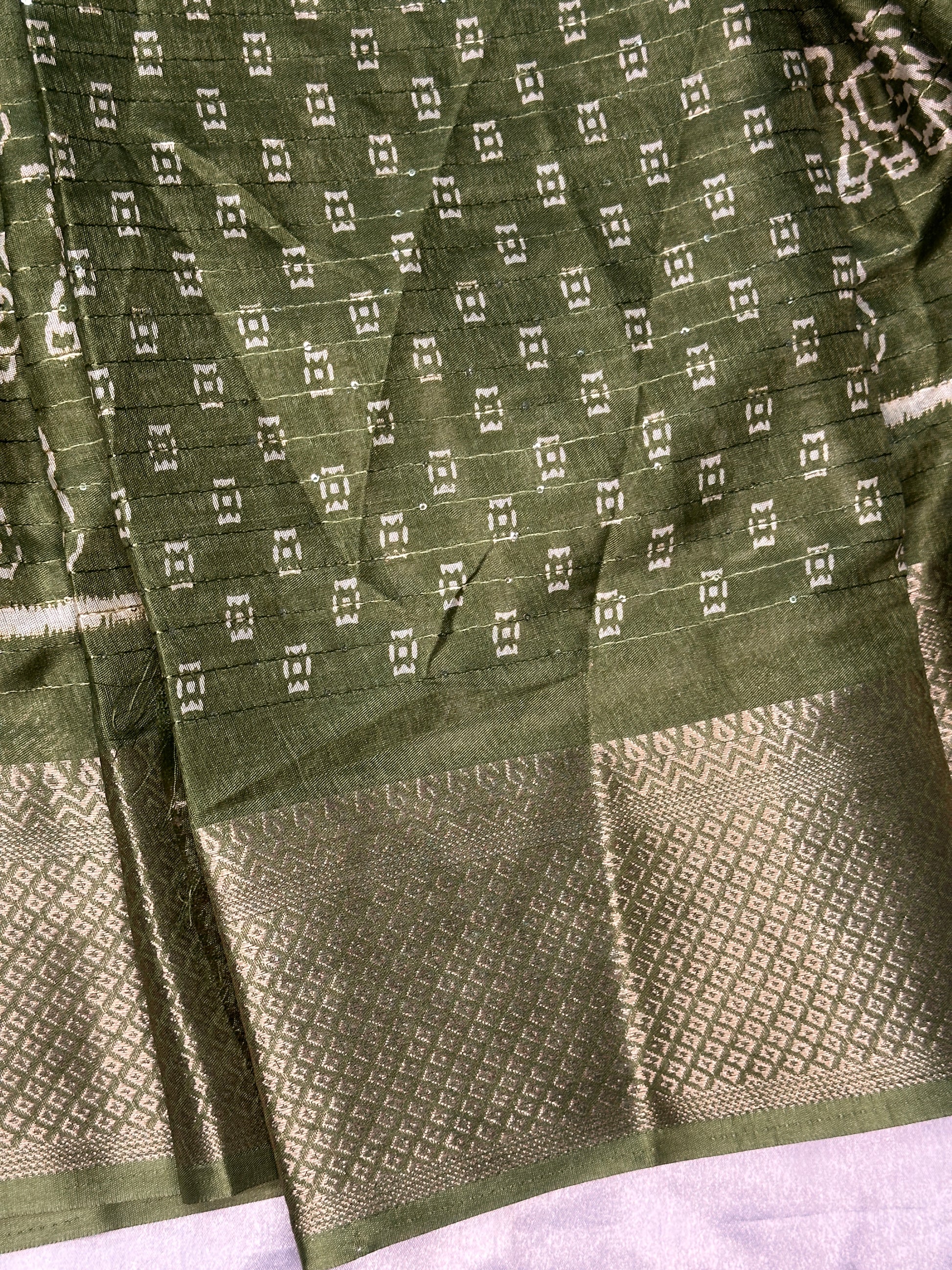 Green Dola Silk Saree