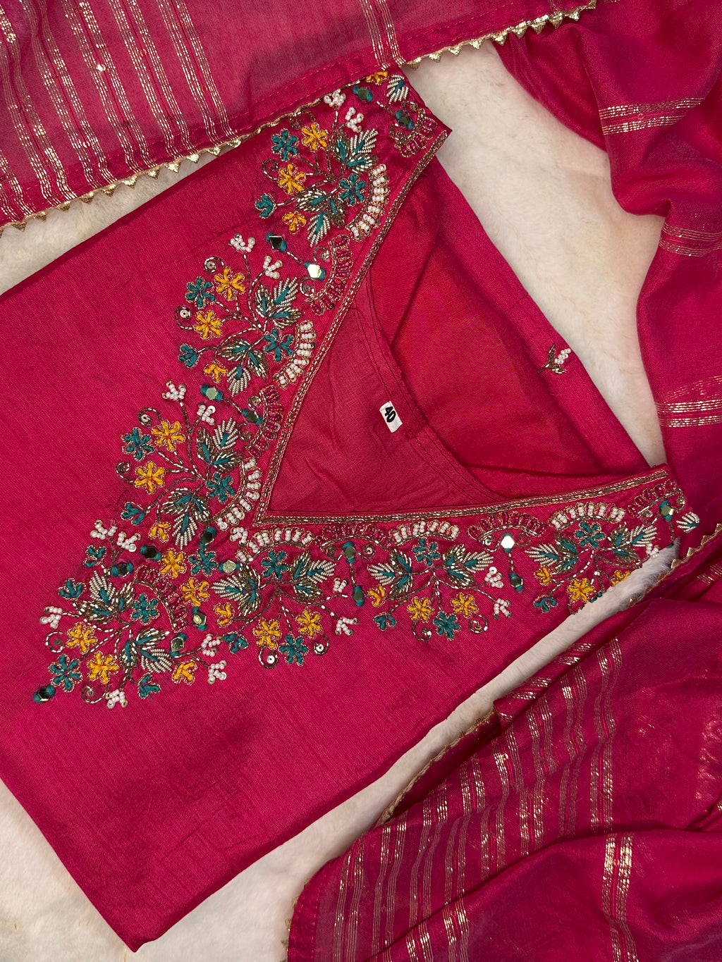 3 piece dola silk salwar kurta set