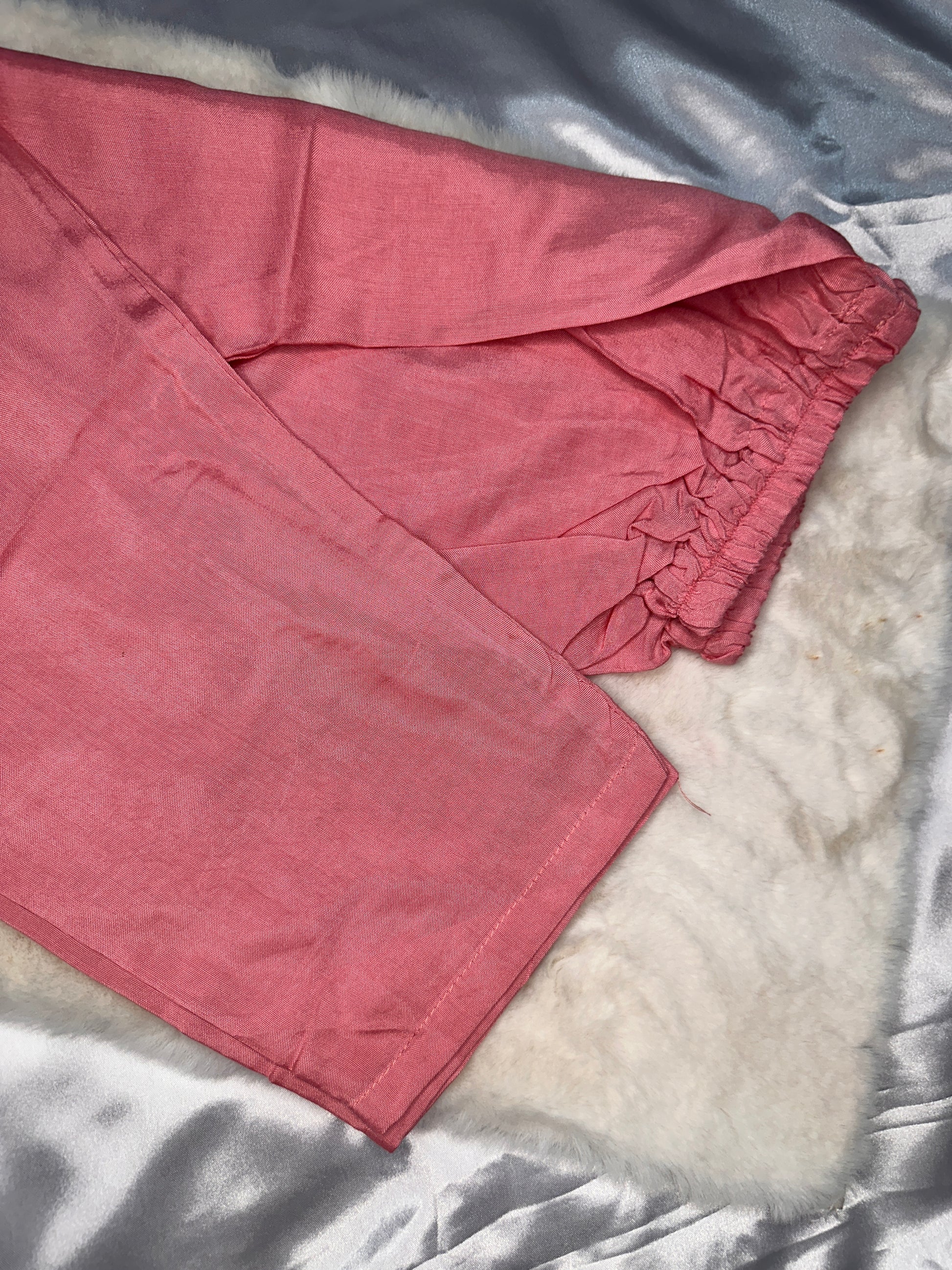Pink mul cotton kurta set