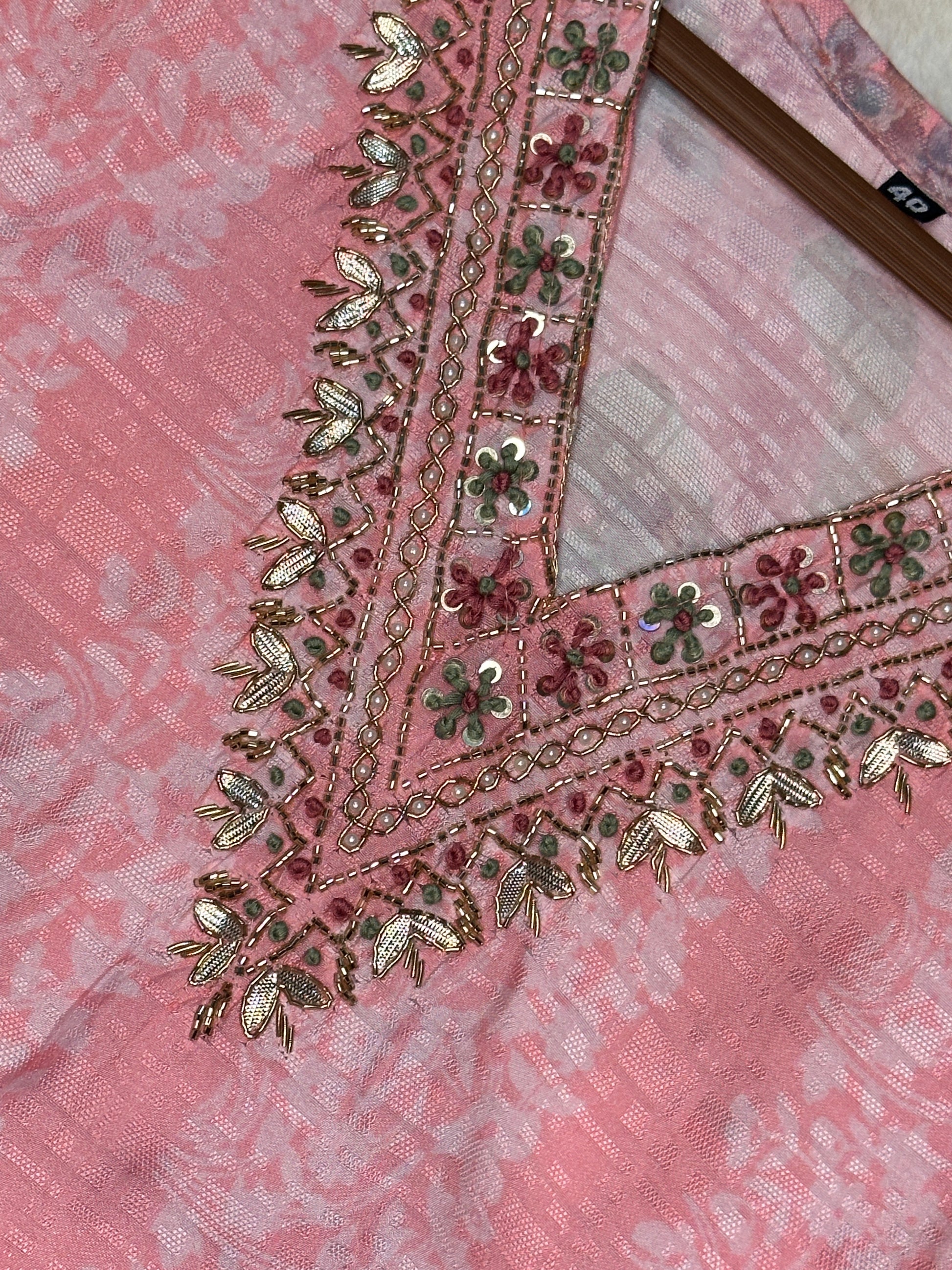 Pink mul cotton kurta set