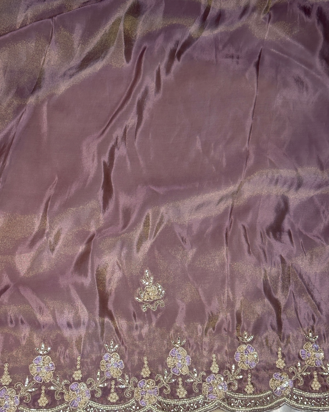 Lilac Designer Wear Saree