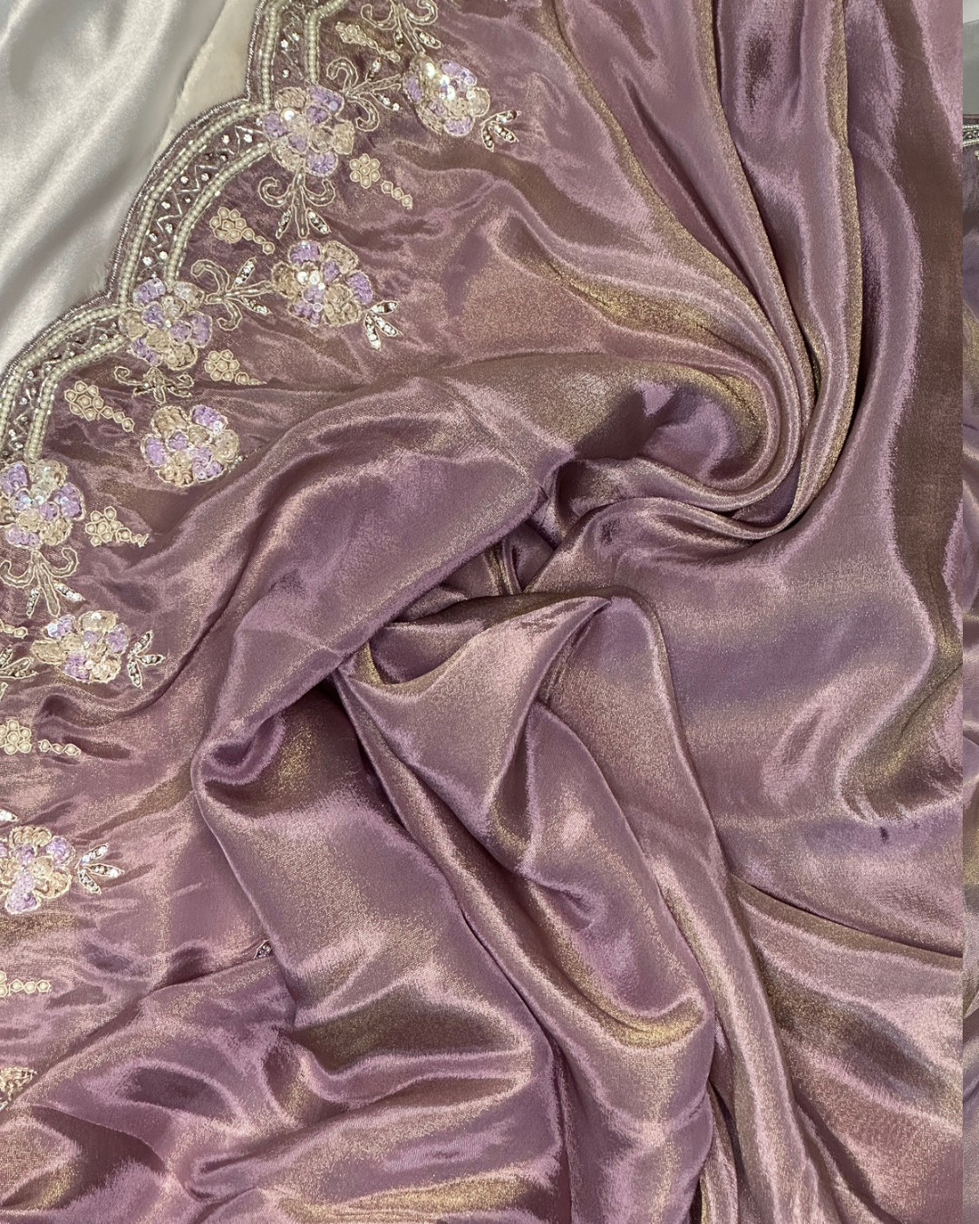 Lilac Designer Wear Saree